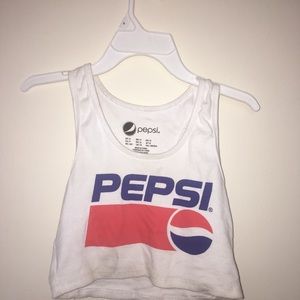 WOMENS FOREVER 21 PEPSI CROPPED TANK TOP